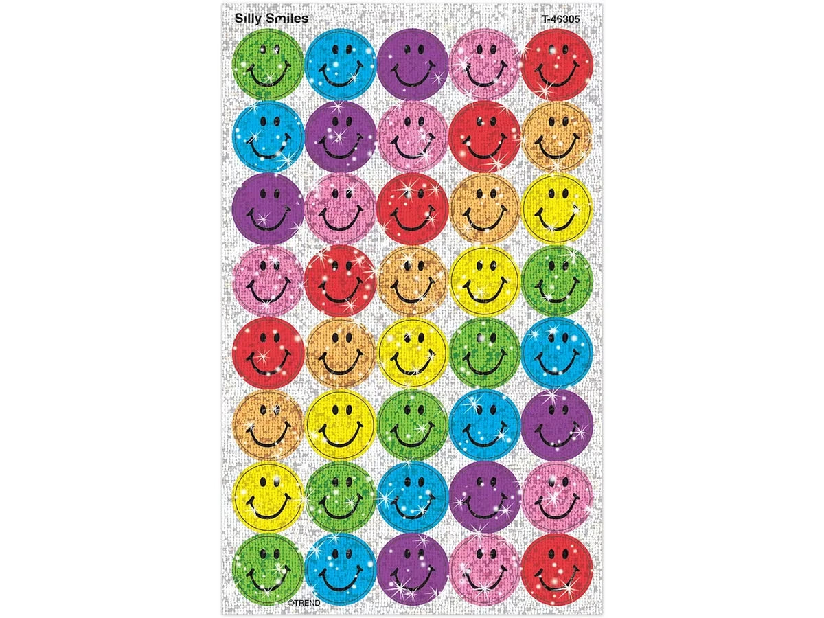 Sparkling Smiley Face Stickers - US 8745