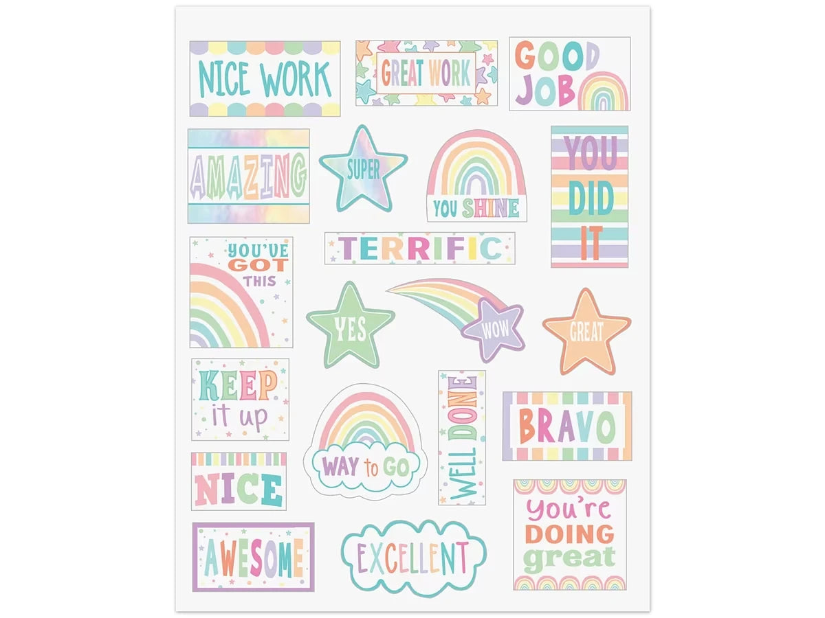 Pastel Pop Motivational Stickers - US 2187