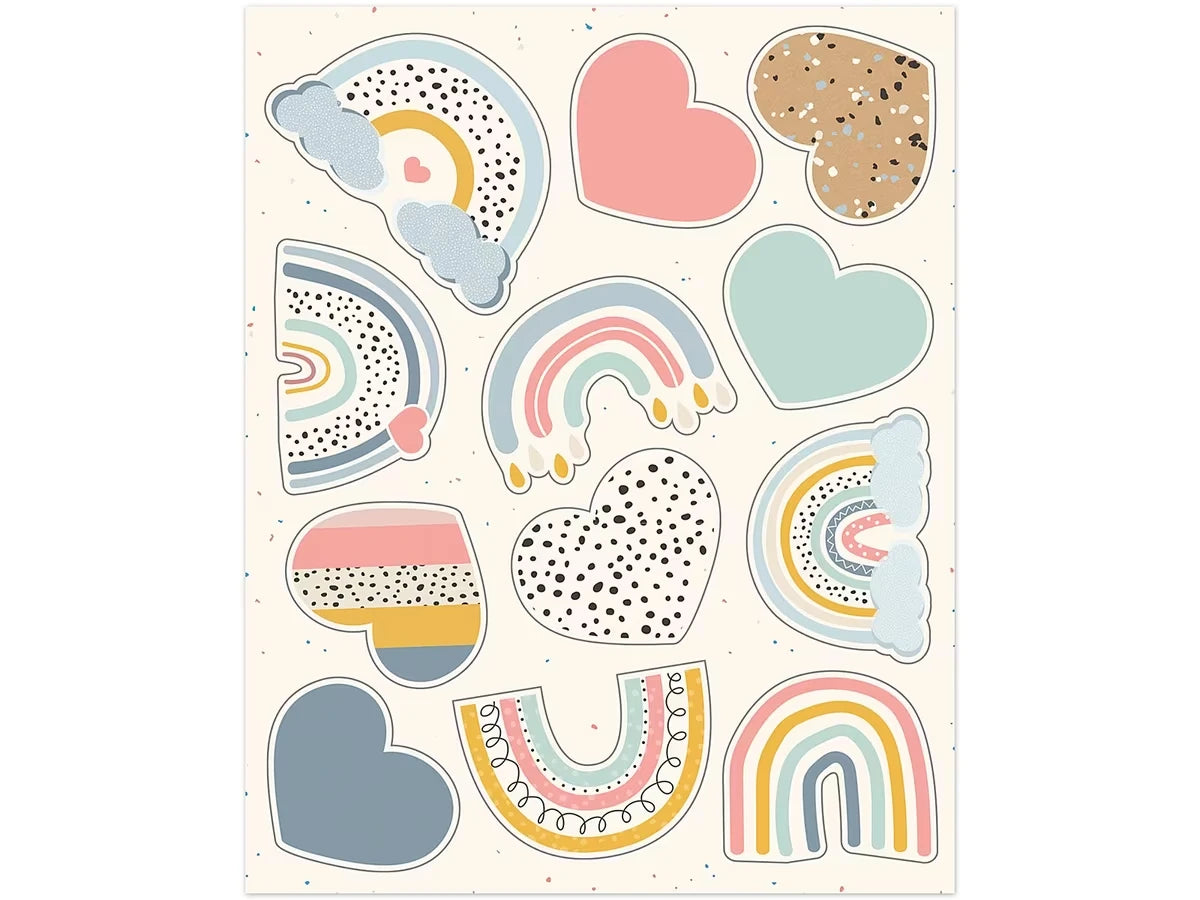 We Belong Rainbow & Heart Stickers - US 2570