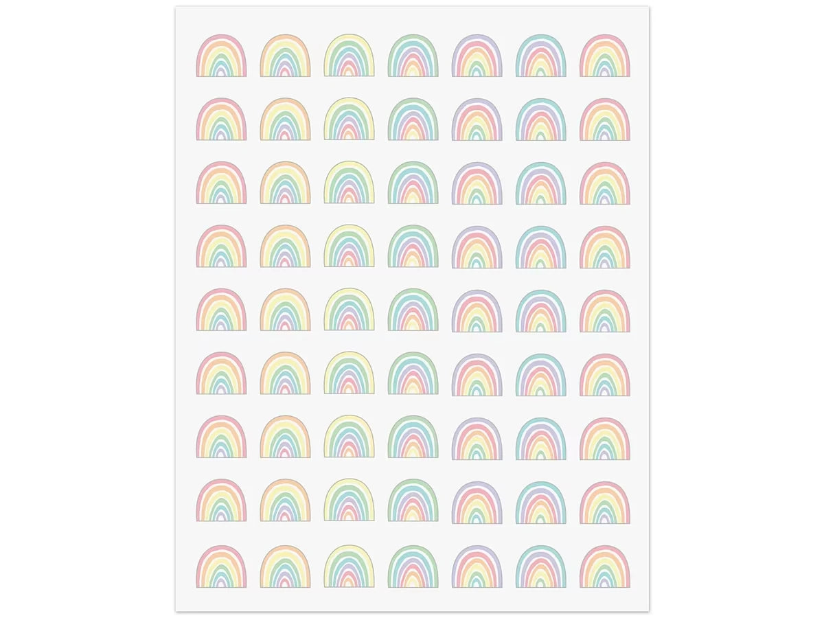 Pastel Pop Rainbow Mini Stickers - US 6267