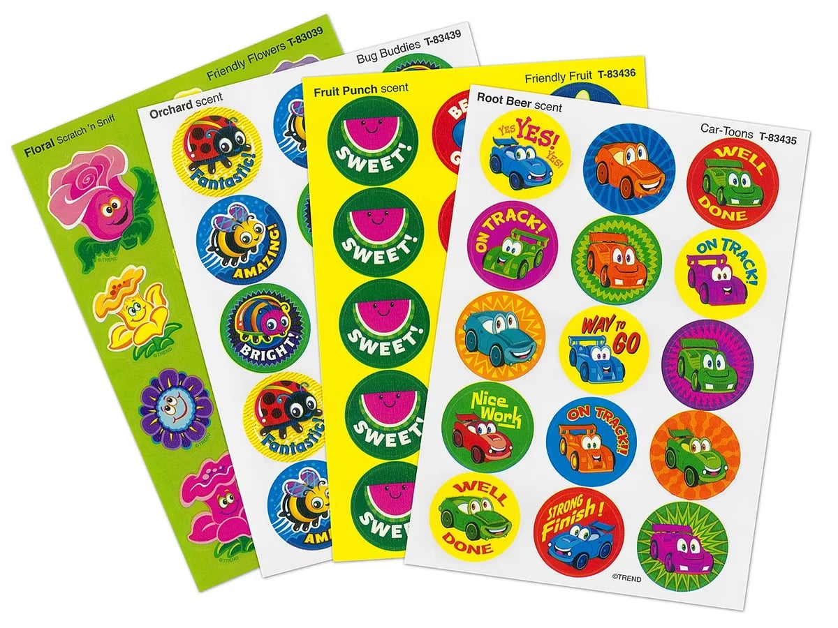 Fun Friends Scented Motivational Stickers - Variety Pack - US 4443