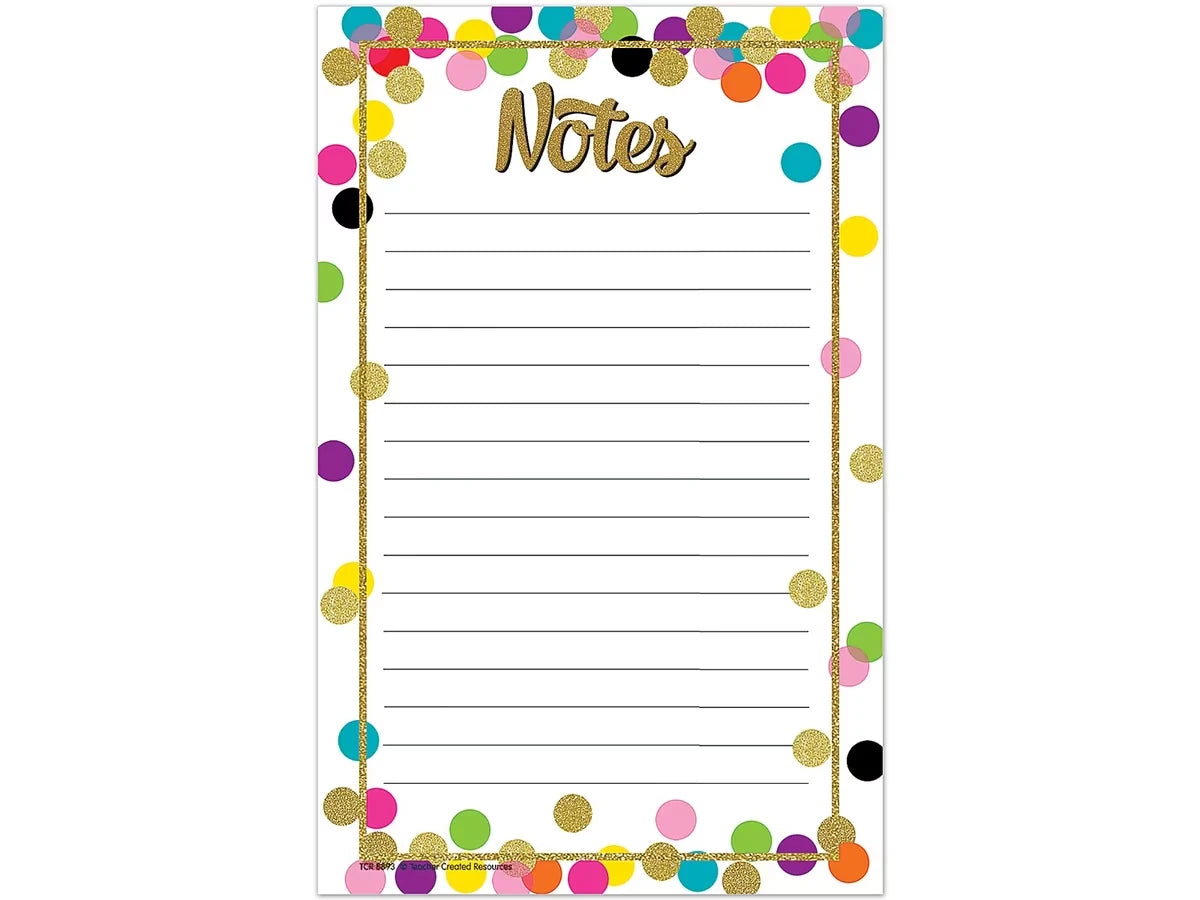 Confetti Notepad - US 2895