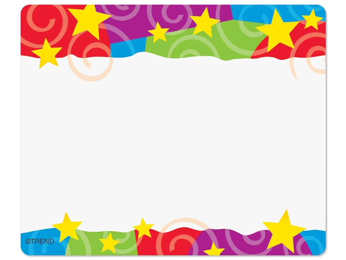 Stars ’n’ Swirls Name Tags - US 7987