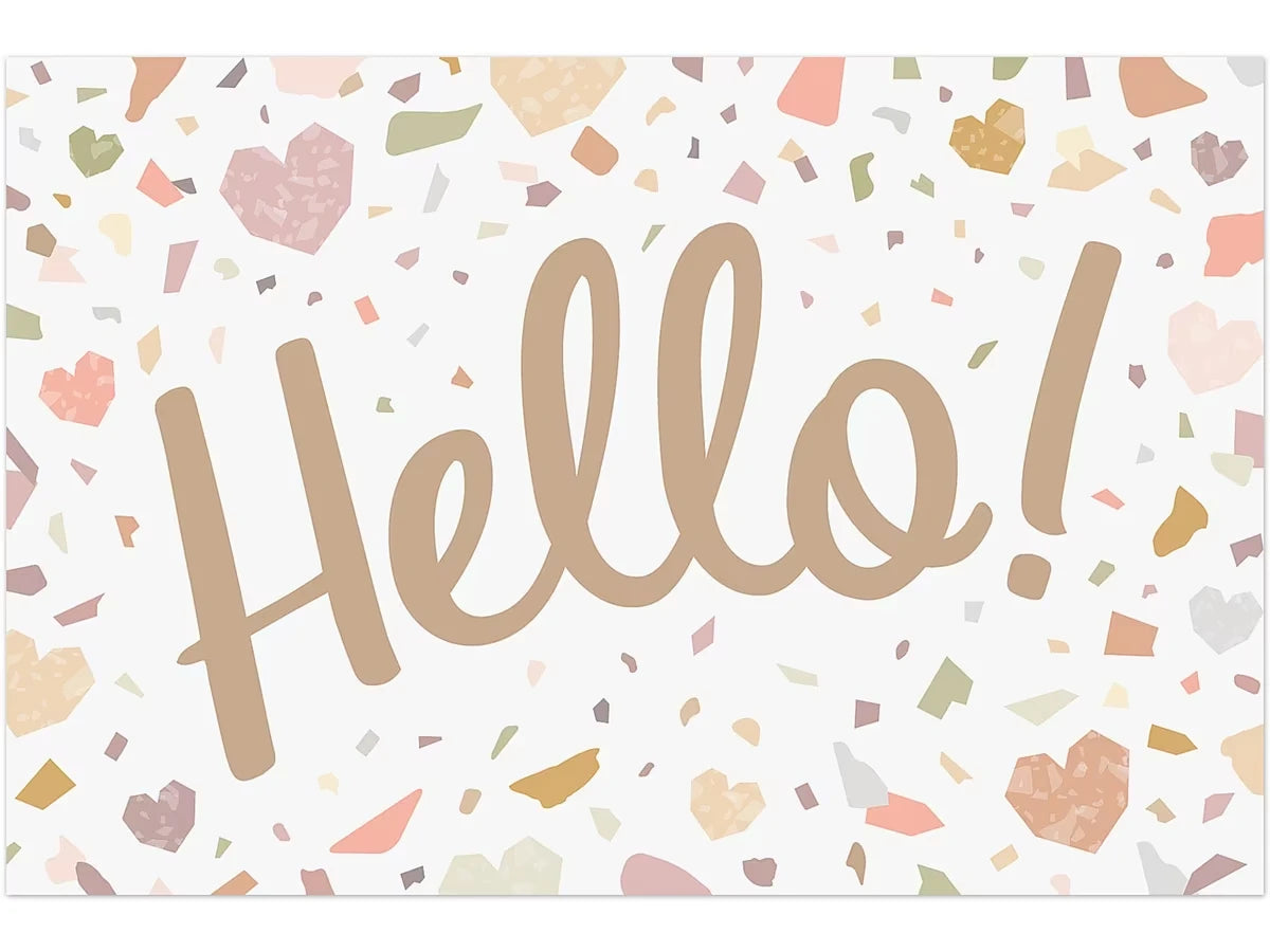 Terrazzo Tones Hello Postcards - US 4556