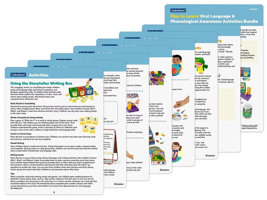 Play to Learn! Oral Language & Phonological Awareness Activities Bundle - US 3311
