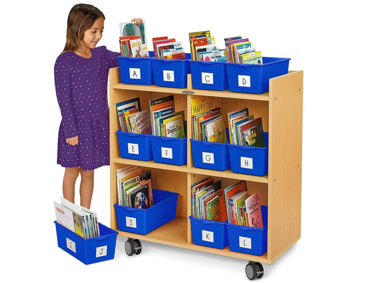 Flex-Space Mobile Book Bin Storage Center - Maple - US 6532