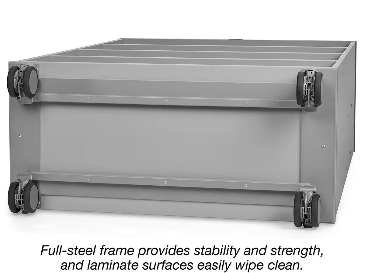 Flex-Space Mobile 4-Shelf All-Purpose Storage Unit - Gray - US 8833