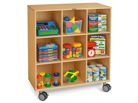 Flex-Space Mobile 9-Cubby Storage Unit - Maple - US 4019