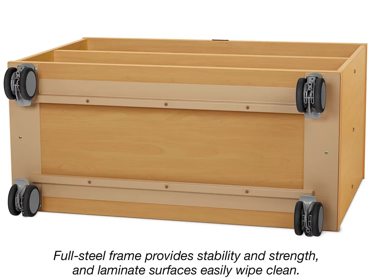Flex-Space Mobile 2-Shelf All-Purpose Storage Unit - Maple - US 8698