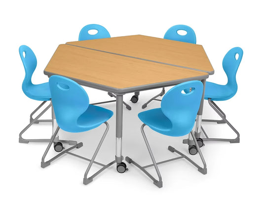 Flex-Space Ergo Chair & Trapezoid Table Zone - US 1743