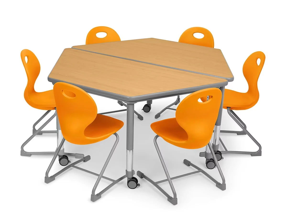 Flex-Space Ergo Chair & Trapezoid Table Zone - US 1743