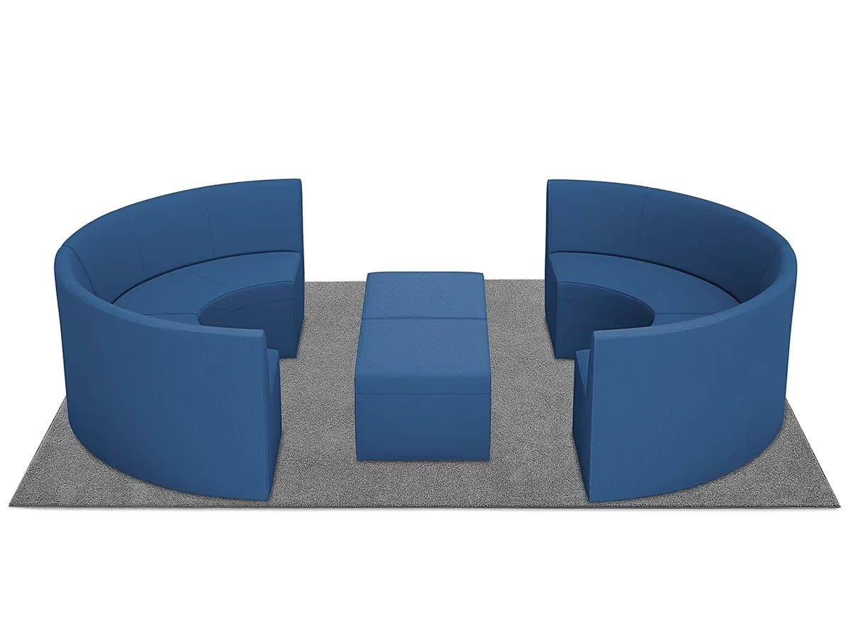 Modern Edge Curved Couch Gathering Zone - US 8201
