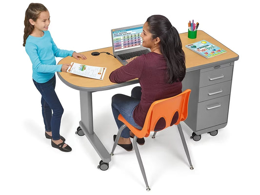 Flex-Space Mobile Teacher Desk - Maple - US 8655