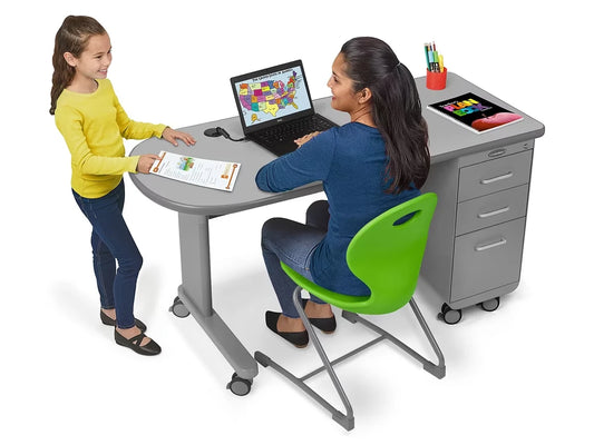 Flex-Space Mobile Teacher Desk - Gray - US 5929