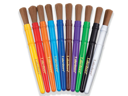 Nylon-Bristle Paintbrushes - Set of 10 - US 5476