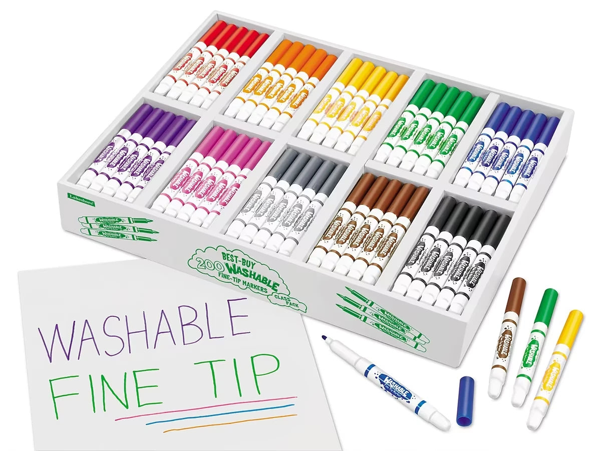 Best-Buy Washable Fine-Tip Markers - Class Pack - US 9028