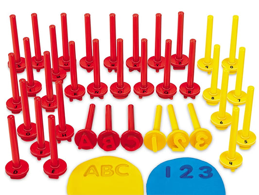 Uppercase Alphabet & Number Dough Stampers - US 7892