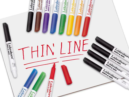 Write & Wipe Thin-Line Markers - US 2213