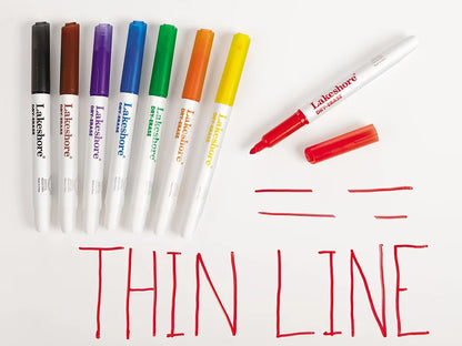 Write & Wipe Thin-Line Markers - US 2213