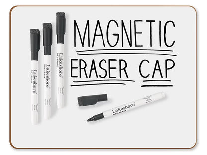 Magnetic Write & Wipe Markers with Eraser Caps - US 5818