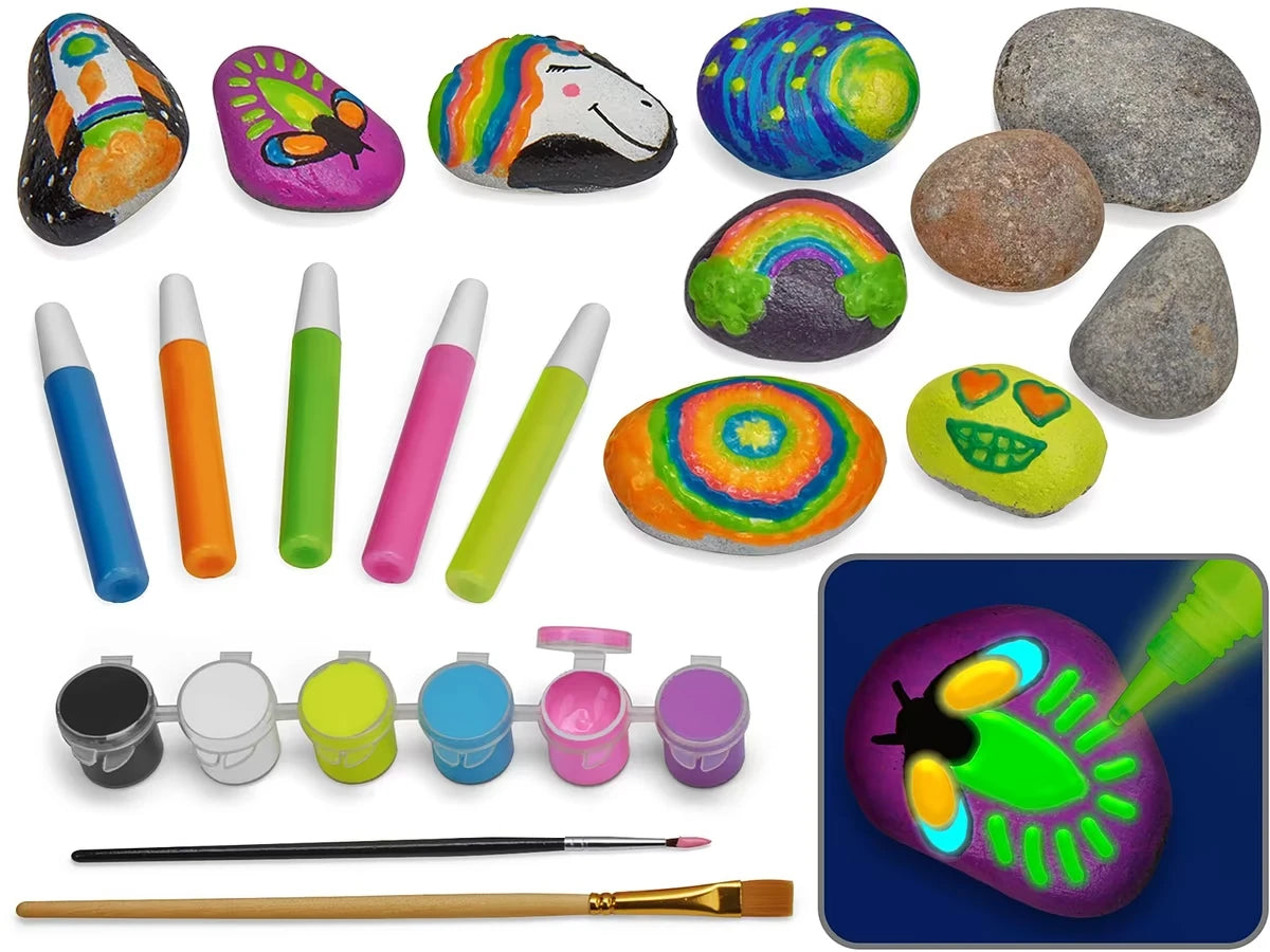 Glow-In-The-Dark Rock Painting Kit - US 9084