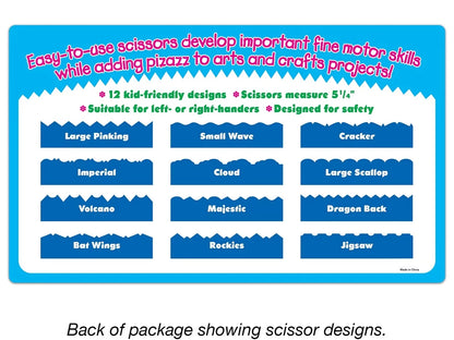 Crinkle-Cut Craft Scissors - Set of 12 - US 6116
