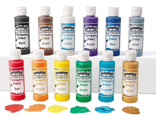Lakeshore Fully Washable Liquid Tempera Paint - 4-Ounce Bottles - US 2949