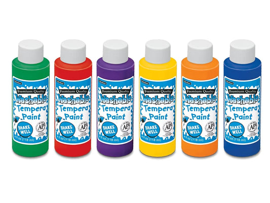 Lakeshore Fully Washable Liquid Tempera Paint - 4-Ounce Bottles - US 2949