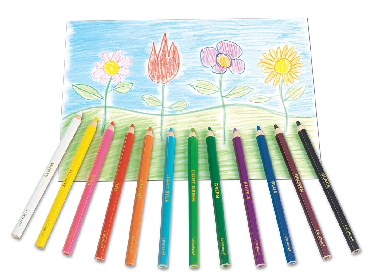 Lakeshore Jumbo Colored Pencils - Set of 12 - US 7239