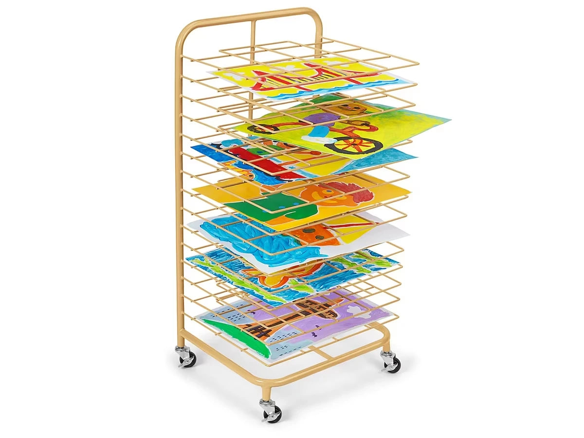 Lakeshore Double-Space Mobile Drying Rack - Natural Color - US 2548