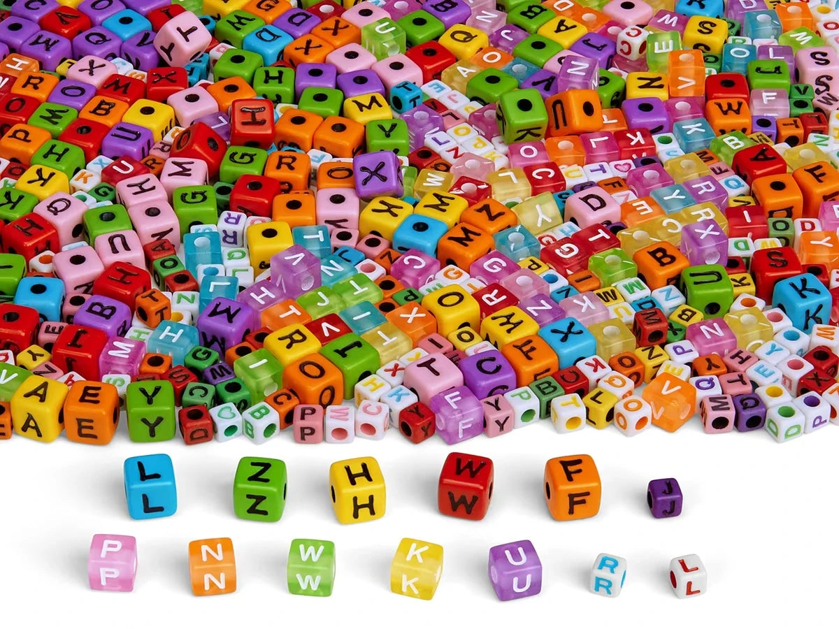 Alphabet Collage Beads - US 1143