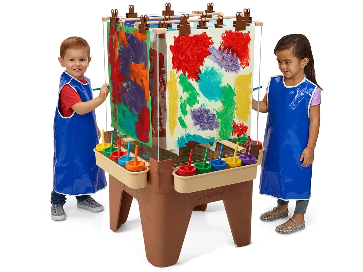 Toddler Indoor/Outdoor Painting Center for 4 - Natural Colors - US 9807