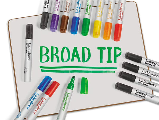 Write & Wipe Broad-Tip Markers - US 2136