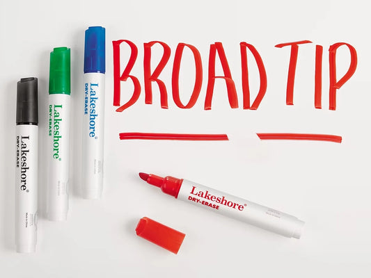 Write & Wipe Broad-Tip Markers - US 2136