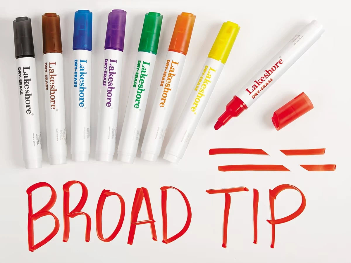 Write & Wipe Broad-Tip Markers - US 2136