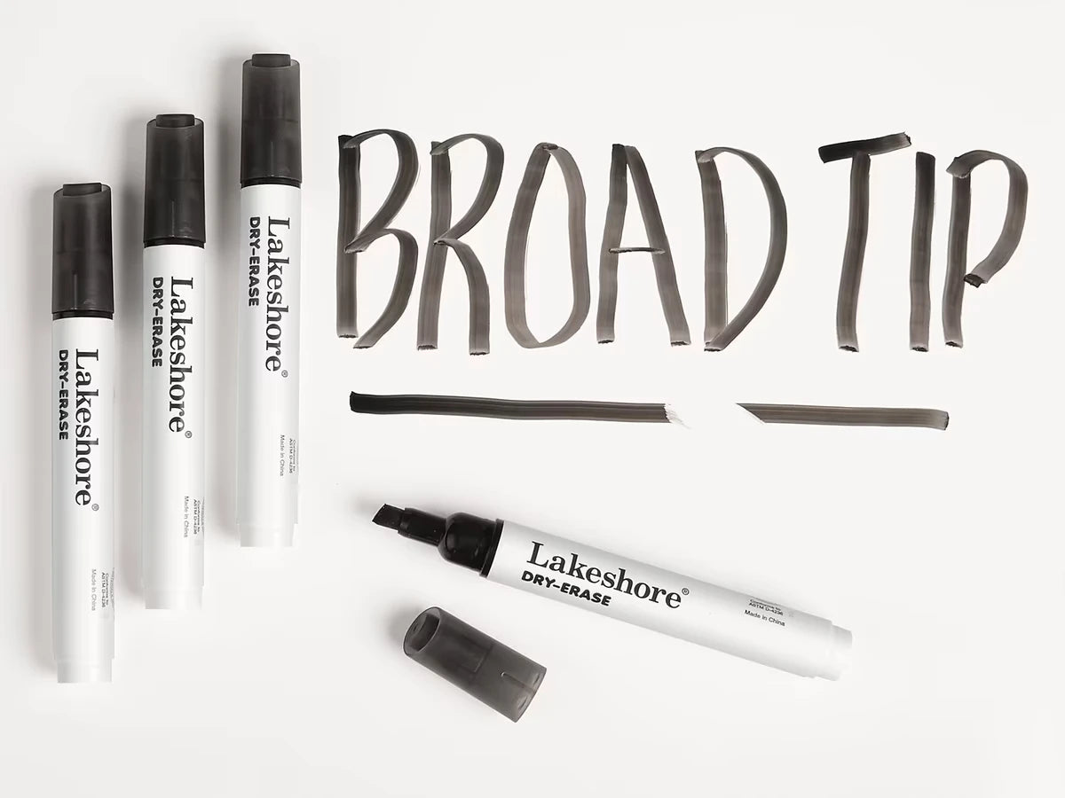 Write & Wipe Broad-Tip Markers - US 2136