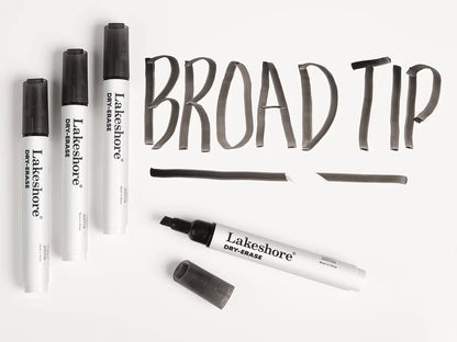 Write & Wipe Broad-Tip Markers - US 2136