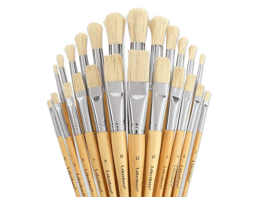 Economy Paintbrush Assortment - Set of 24 - US 4517