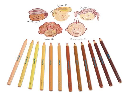 People Colors® Jumbo Colored Pencils - Set of 12 - US 1640