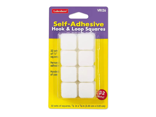 Self-Adhesive Hook & Loop Squares - Each Pack - US 7770