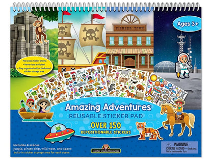 Amazing Adventures Reusable Sticker Pad - US 9651