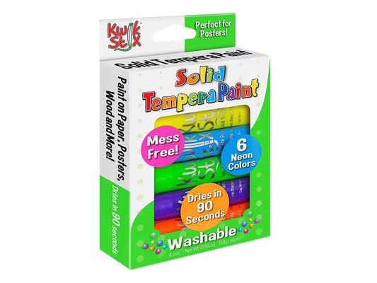 Neon Kwik Stix™ Tempera Painters - Set of 6 - US 2726