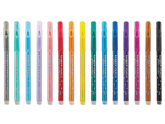 Rainbow Sparkle Glitter Markers - Set of 15 - US 1884