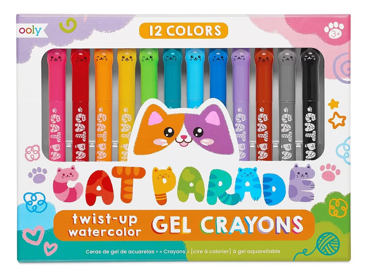 Cat Parade Watercolor Gel Crayons - Set of 12 - US 6005