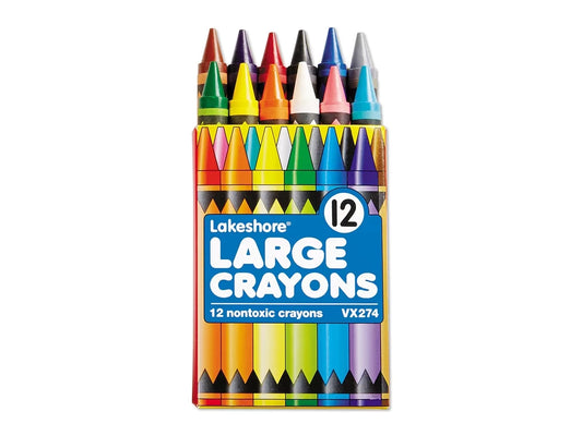 Lakeshore 12-Color Large Crayons - Student Pack - US 6175