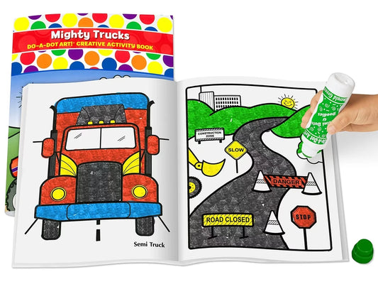 Do-A-Dot Art!® Mighty Trucks Activity Book - US 9437
