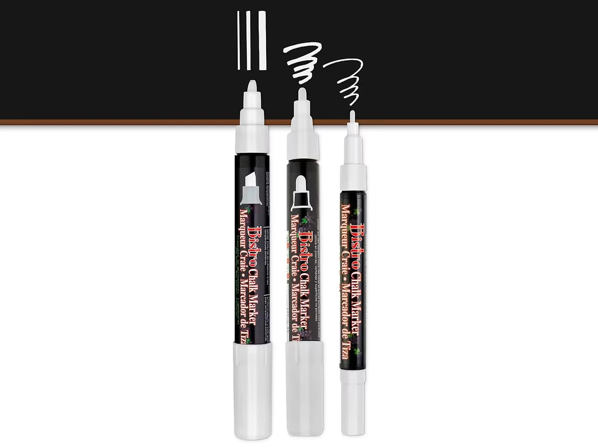 White Wet-Erase Chalk Markers - Set of 3 - US 8425