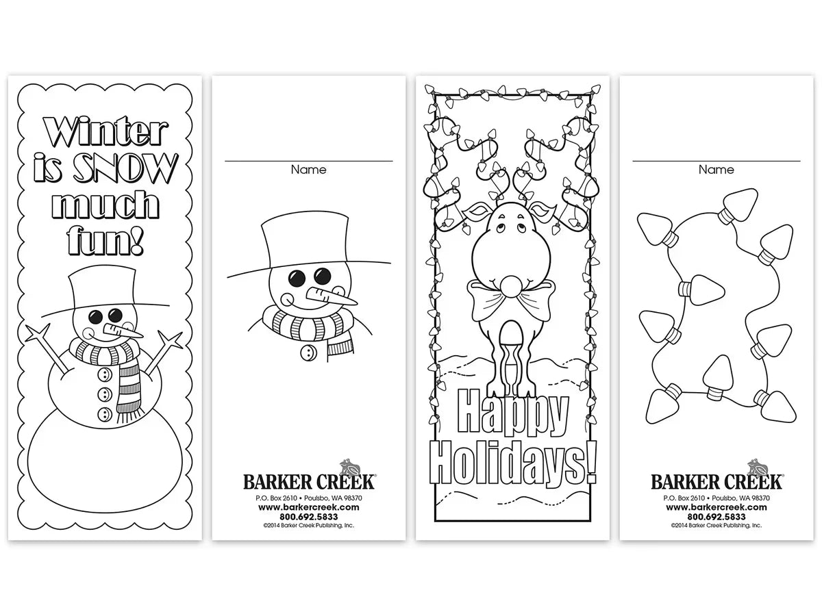 Design-Your-Own Winter Holiday Bookmarks - US 5383
