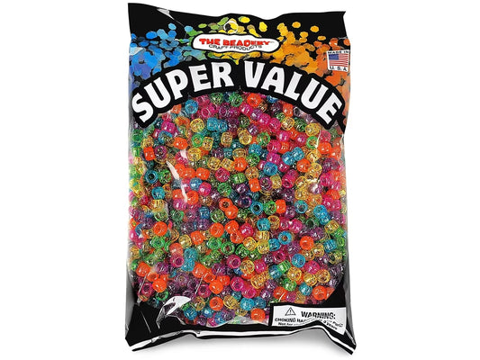 Glitter Pony Beads - US 5786