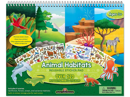 Animal Habitats Reusable Sticker Pad - US 9138
